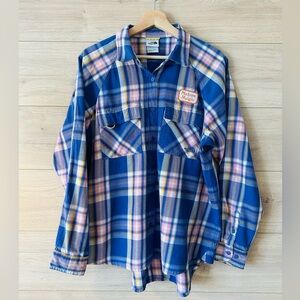 The North Face Blue Plaid Flannel Shirt